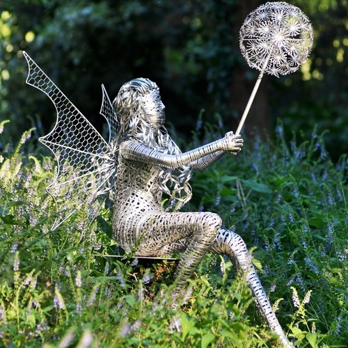 Large gentle sitting fairy - large,