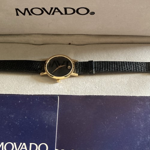 Movado museum quartz - quartz, black