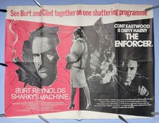 SHARKYS MACHINE/THE ENFORCER (1981/76)rare original quad poster - Clint Eastwood