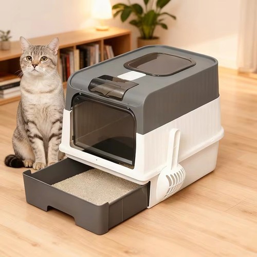 Extra large hooded cat litter - extra,