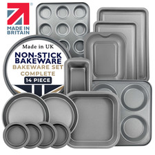 Non Stick Bakeware Set - 14 Piece Home Baking Set Gift Set / Super Saver Set