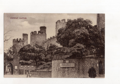 Kevii conway castle - conway, postcard
