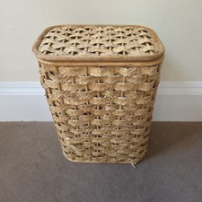 Wicker laundry basket with - wicker,