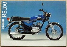 YAMAHA RS100 MOTORCYCLE Sales Specification Leaflet c1978 #LIT 3MC-02070104-78E