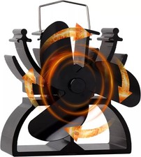 Voda Heat Powered Stove Fan 12.5cm For Small Space Wood Log Burner