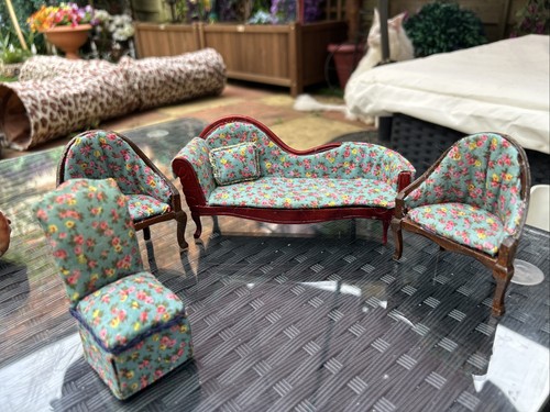 Dolls house wooden lounge - dolls,