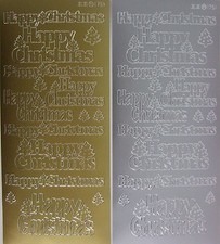2 sheets of Happy Christmas