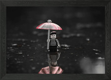 Lego Figure with Umbrella