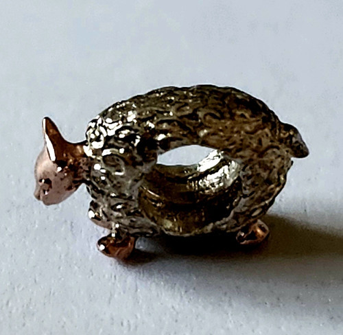 Clogau gold sheep bead - gold, charm