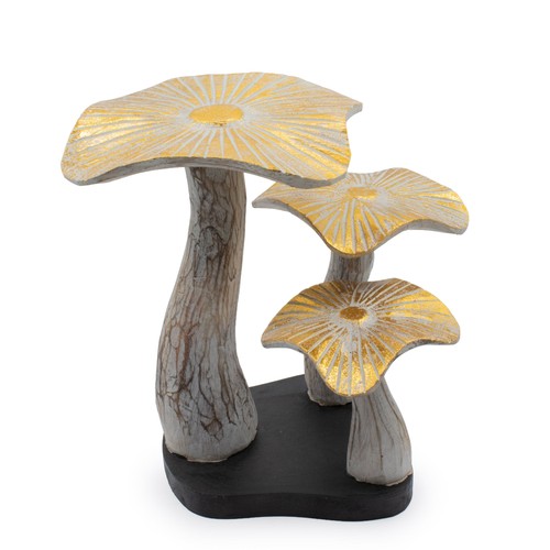 Medium golden mushroom - golden,