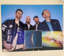 Coldplay     **HAND SIGNED**   12x16  mounted display  ~  AUTOGRAPHED