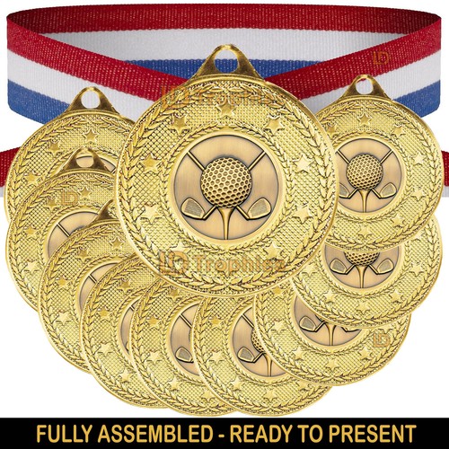 Golf medals ribbons - 15,
