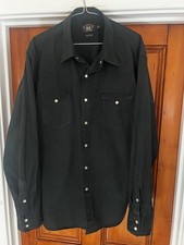 RRL XL Black Western shirt