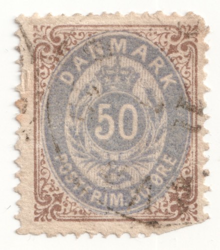 Denmark 1875 33a 50o - 33a, brown