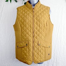 Joules Ladies Minx Lightweight Quilted Gilet BodyWarmer - Mustard Yellow Size 14