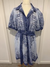 NEXT WOMENS BLUE PAISLEY
