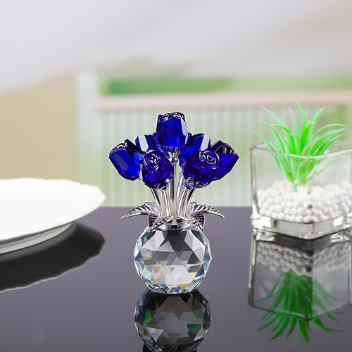 Crystal rose ornament - rose,