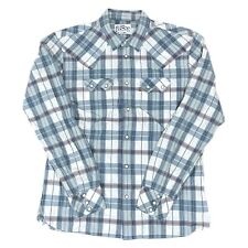 Levis Western Shirt Snap Button Sawtooth Pockets Long Sleeve Button Mens Large