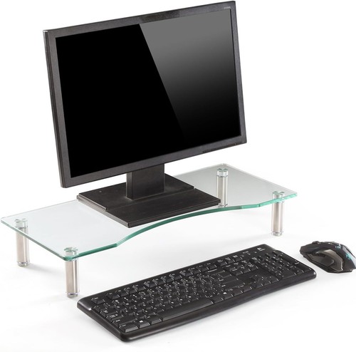 Ttap clear glass monitor - glass, stand