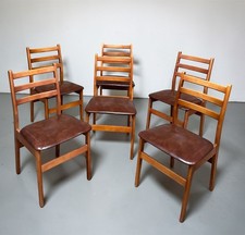 SET OF SIX TEAK GREAVES AND