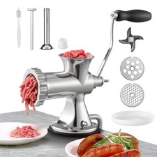 Manual Meat Grinder 304 Stainless Steel Meat Grinder with 2 Fixing Method