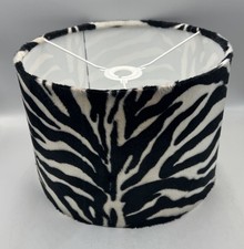 Plush Zebra Print Fabric Drum