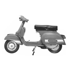 Vespa Rally 180 200 Side Panel And Front Mudguard Stripes - White
