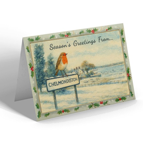 Christmas card chelmondiston - christmas,