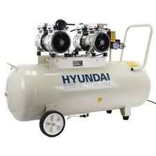 Hyundai Electric Air Compressor 1500W 100L Oil Free Low Noise 11CFM 145psi