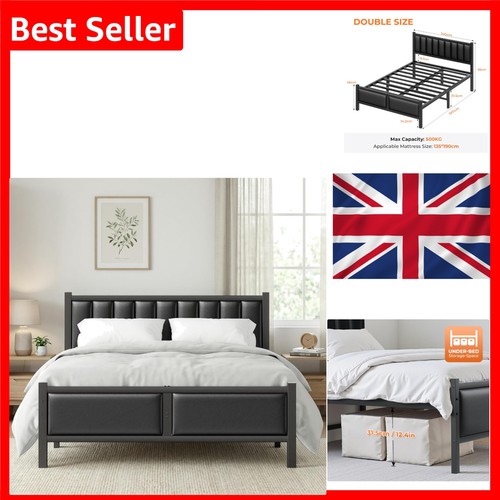 Double bed frame - frame, metal