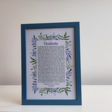 Desiderata glossy framed poem