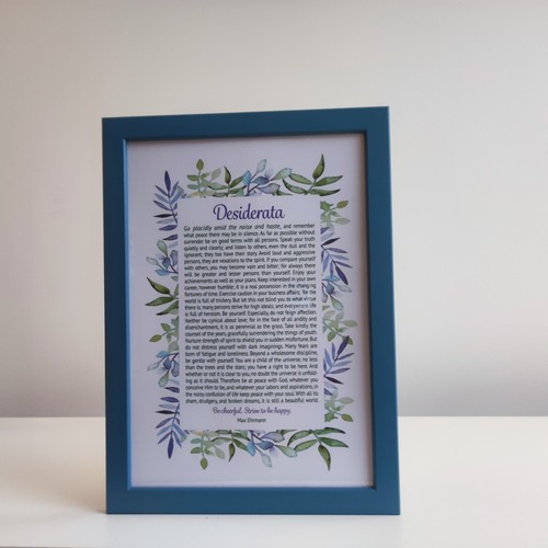 Desiderata glossy framed - , poem