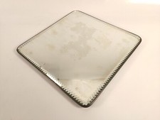 Vintage flat or hang mirror with faceted edge