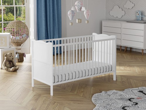 White baby cot - white, &