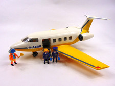 Vintage Playmobil Jet Plane set 3185 With Crew Figures and Accessories
