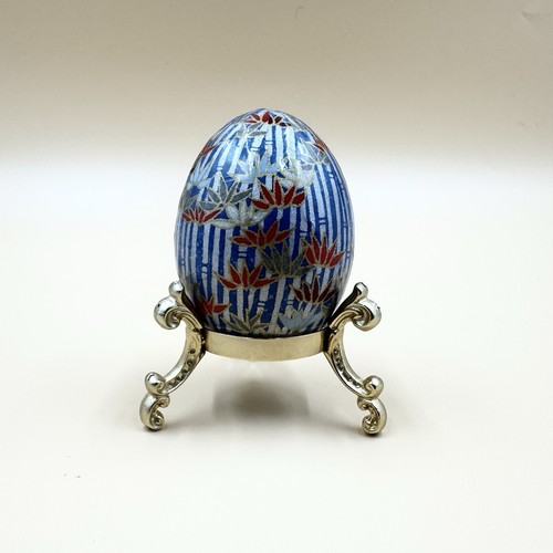 Vintage blue cloisonné - cloisonné, egg