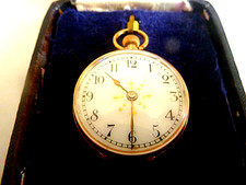 14k  solid gold pocket watch . my ref no  93.