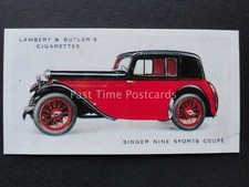 No.20 SINGER NINE SPORTS Motor Cars - A Series REPRINT Lambert & Butler 1922