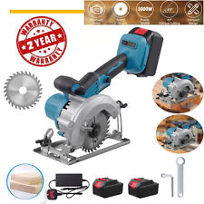 18V Cordless 3000W Electric Brushless Circular Saw Cutting Machine For 2XBattery