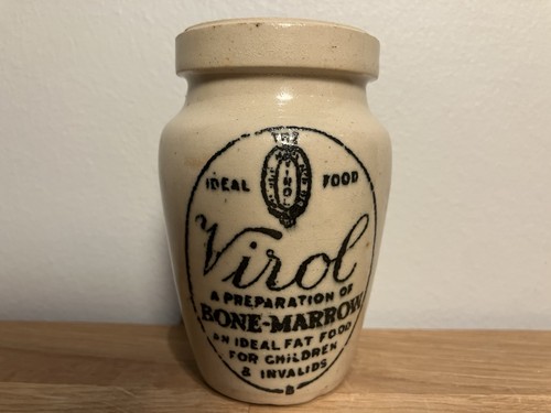 Antique virol transferred pot - virol,