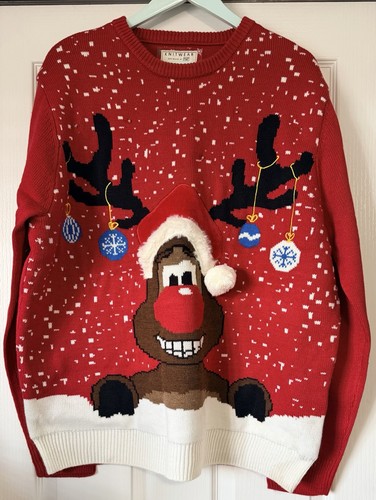 Mens christmas jumper with - mens,