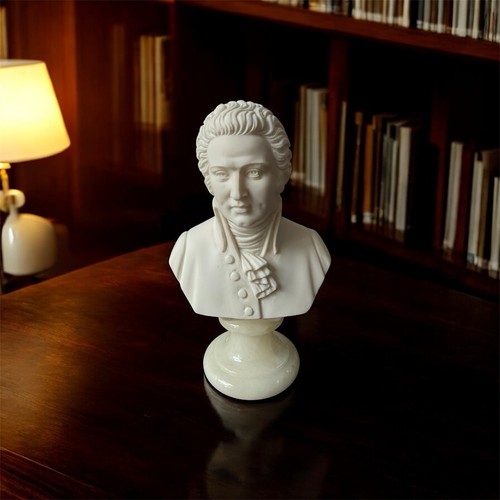 Vintage mozart bust alabaster - vintage,