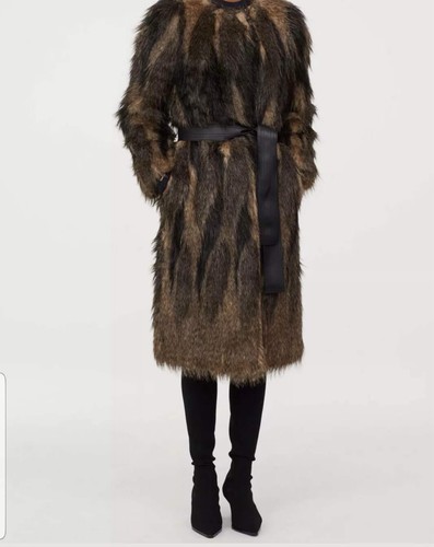 Faux fur long coat - long,