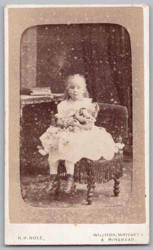 Cdv girl with toy - cdv,