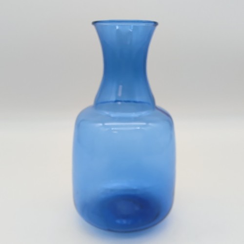 Blue glass carafe - glass, blown