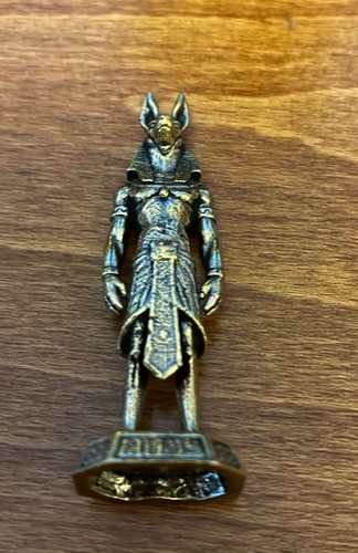 Egyptian anubis brass figure - egyptian,
