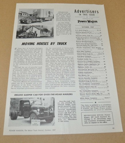1947 white truck print article - white,