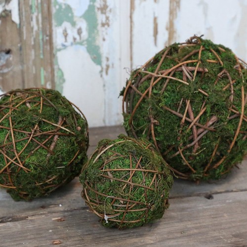 Small faux moss ball - faux,