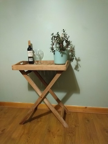 Teak garden serving tray - teak,