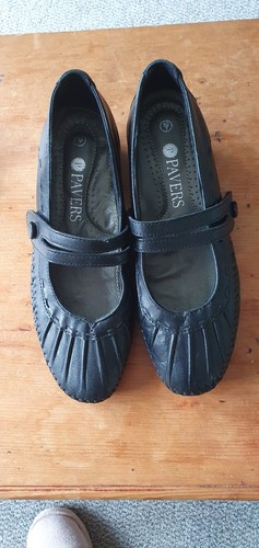 Pavers black leather mary - black,